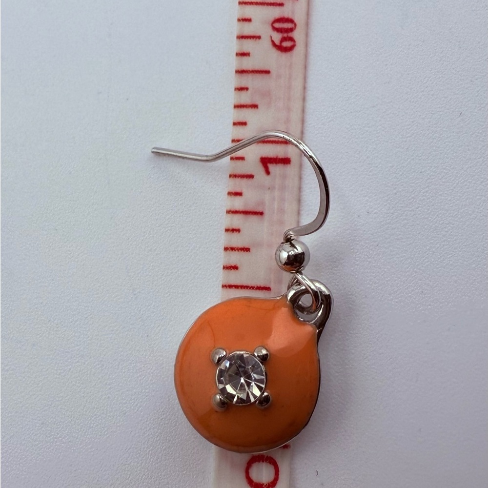 Vintage Kim Roger’s Orange Matching Necklace & Earring Set NEW - Picture 16 of 17